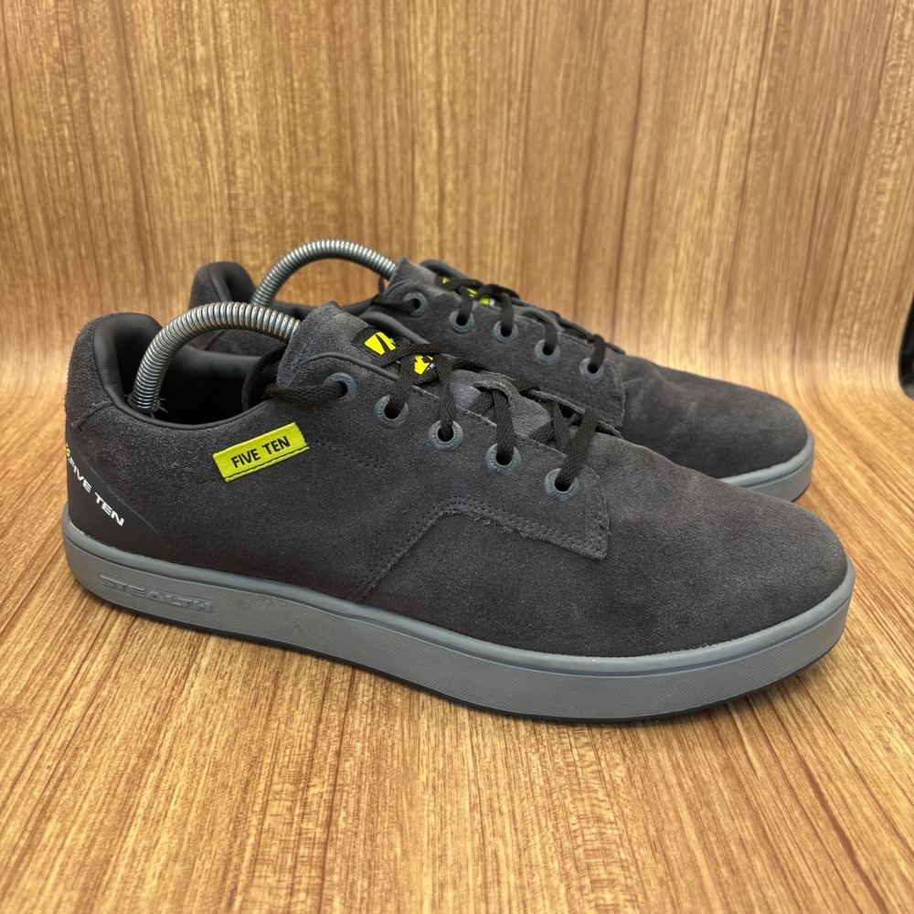 Five Ten Sleuth Mountain Bike Shoes Mens 10 Grey Suede Stealth Rubber 5226